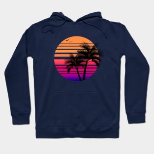 Synthwave - Vaporwave - California - Florida - 80s - Purple, Pink, & Orange Hoodie